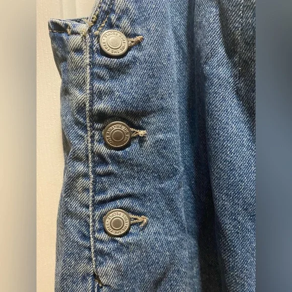 We The Free Blue Denim Overalls with Floral Pocket - Picture 8 of 11